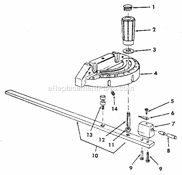 Page F Diagram and Parts List for 113298751  Craftsman Table Saw