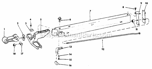 Page A Diagram and Parts List for 113298760  Craftsman Table Saw