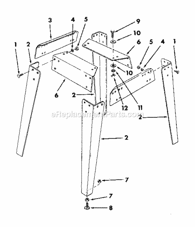 Page G Diagram and Parts List for 113298840  Craftsman Table Saw