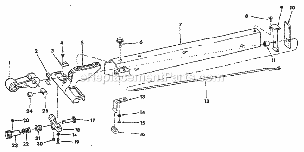Page C Diagram and Parts List for 113298841  Craftsman Table Saw