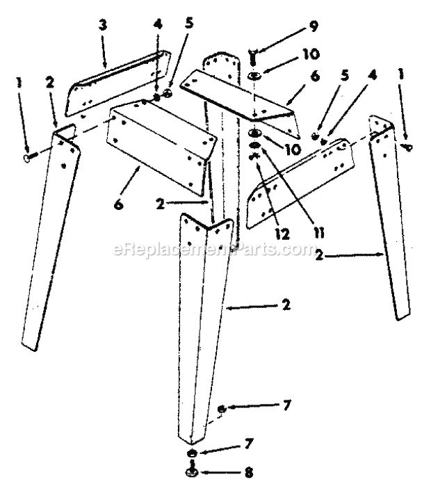 Page G Diagram and Parts List for 113298841  Craftsman Table Saw