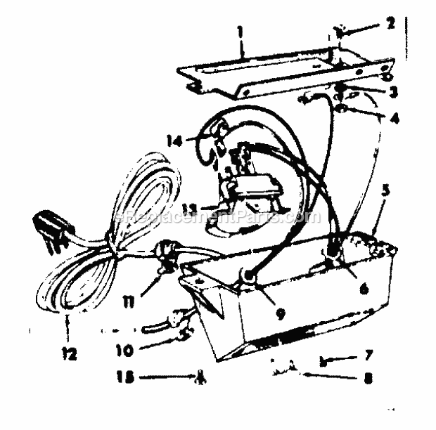 Switch Assembly Diagram and Parts List for 113299131  Craftsman Table Saw