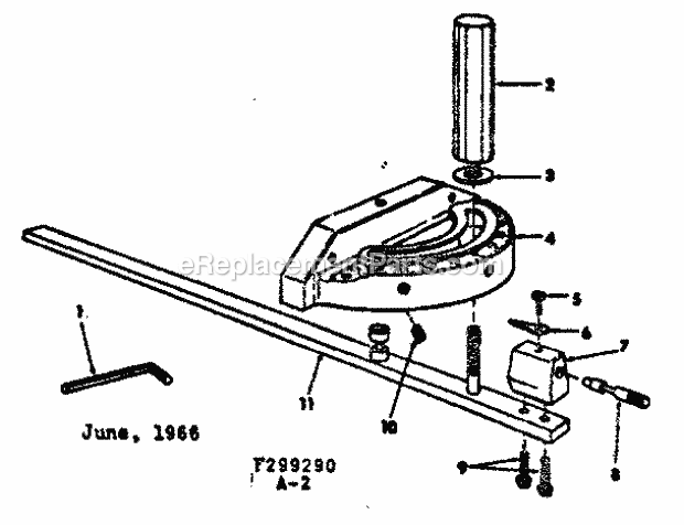 Unit Parts Diagram and Parts List for 113299290  Craftsman Miter Saw