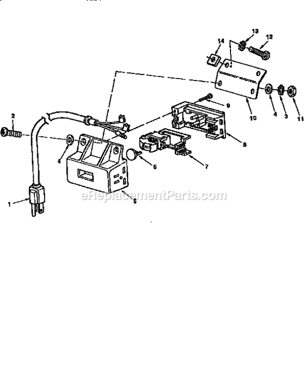 Page E Diagram and Parts List for 113299315  Craftsman Table Saw