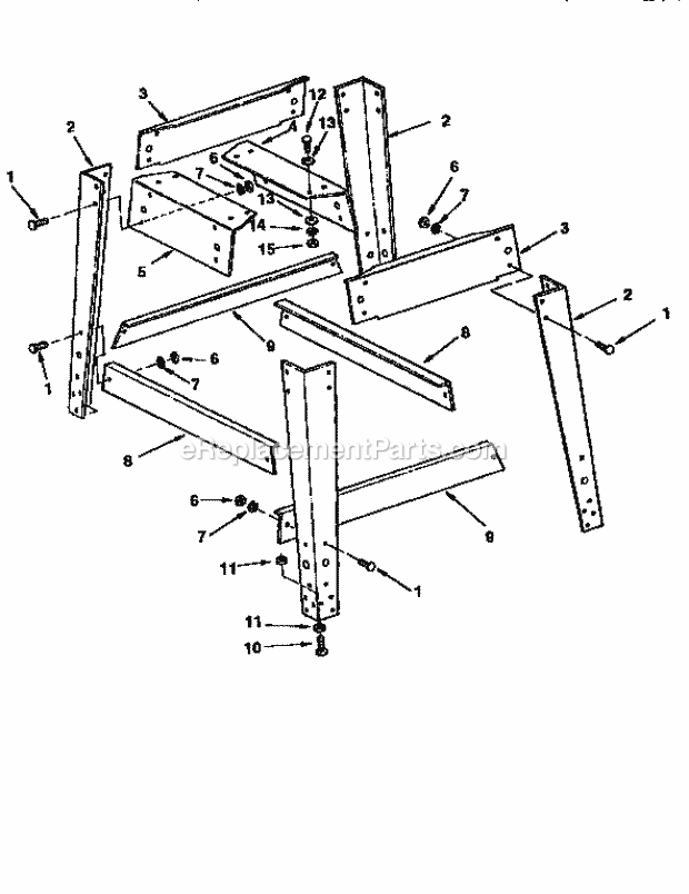 Page G Diagram and Parts List for 113299315  Craftsman Table Saw