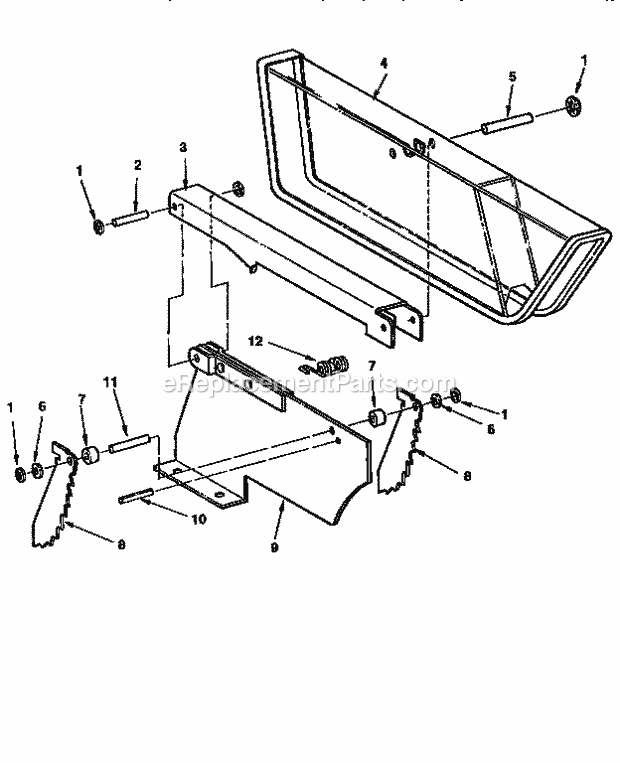 Guard Assembly Diagram and Parts List for 113299510  Craftsman Table Saw