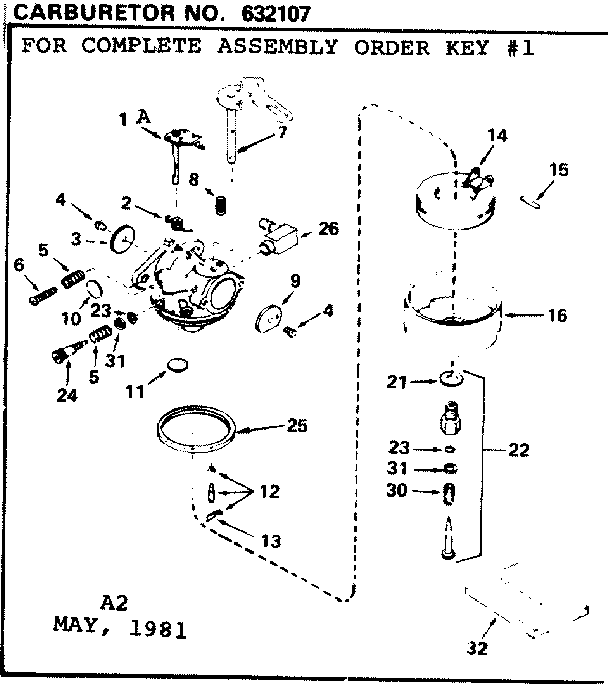 Replacement Parts Diagram and Parts List for 143794053  Craftsman Engine