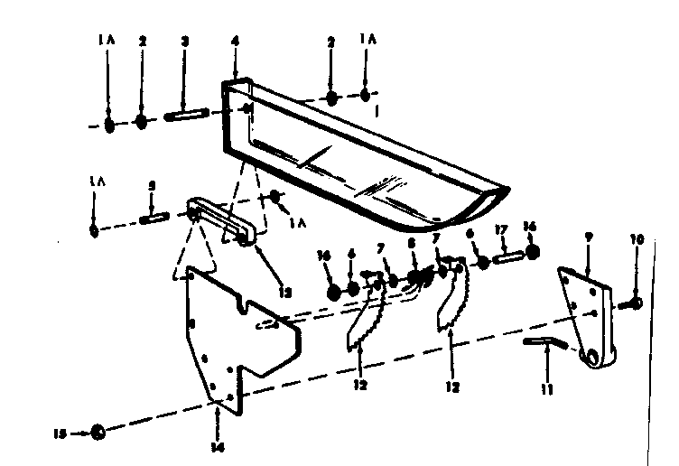 Guard Assembly Diagram and Parts List for 11329931  Craftsman Power Motor
