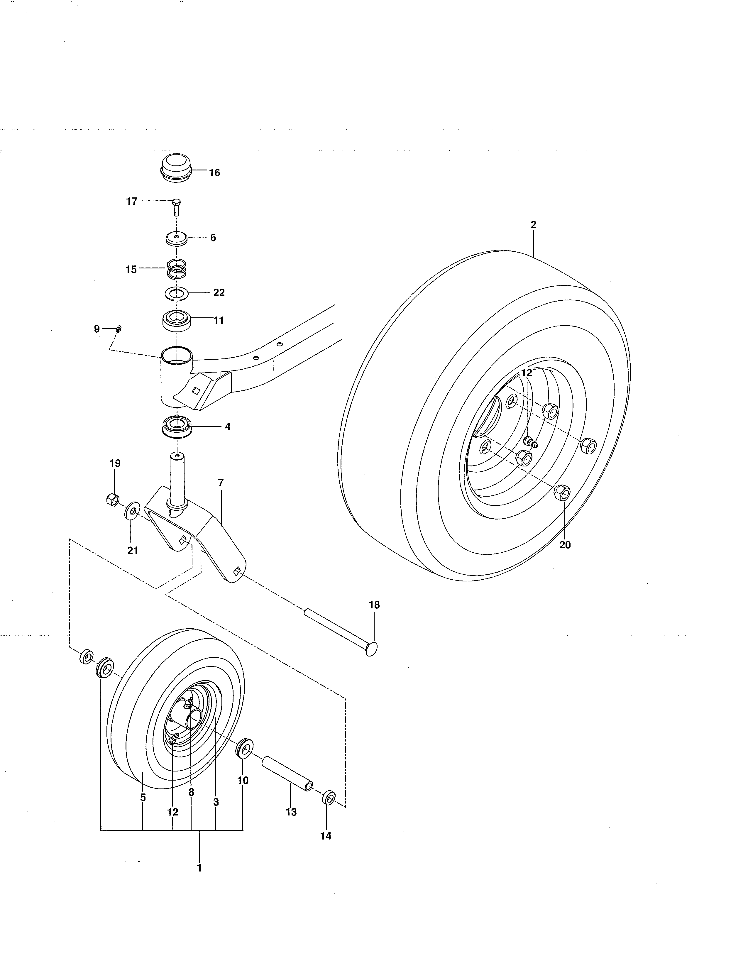Wheels And Tires Diagram and Parts List for 917289820  Craftsman Engine