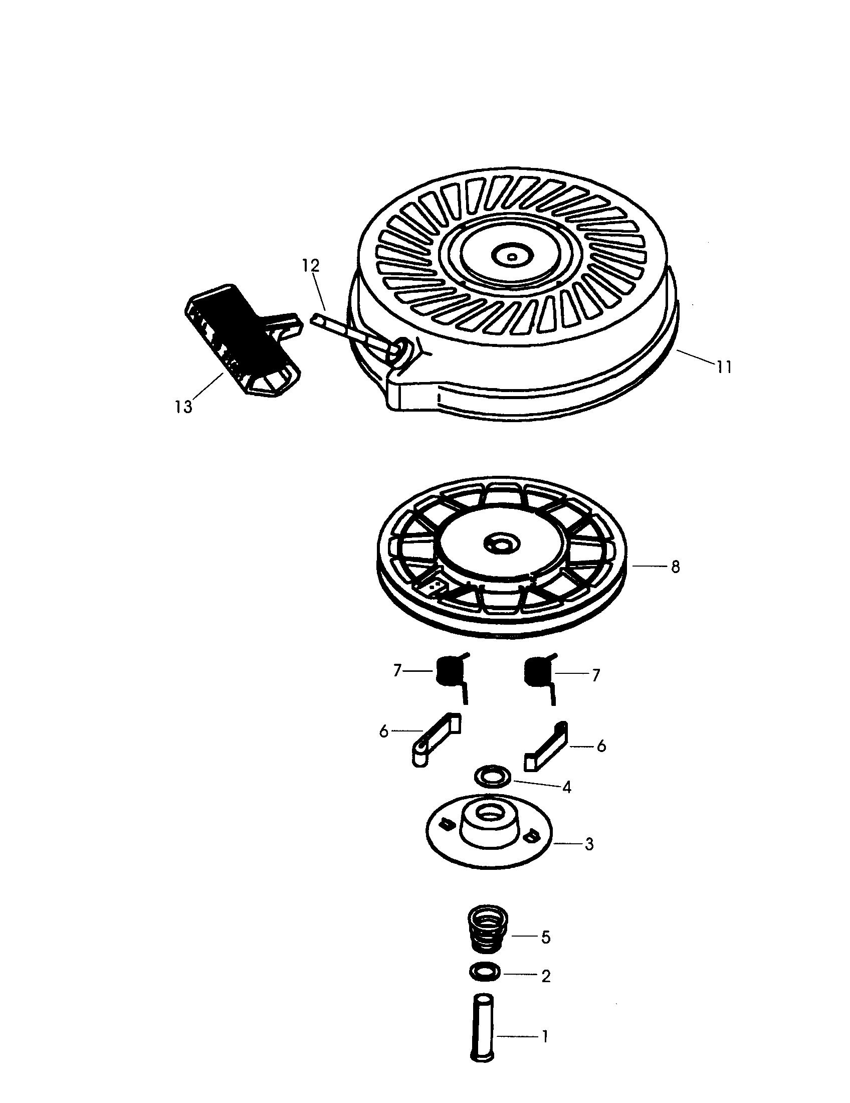 Starter  590694 Diagram and Parts List for 143993502  Craftsman Engine