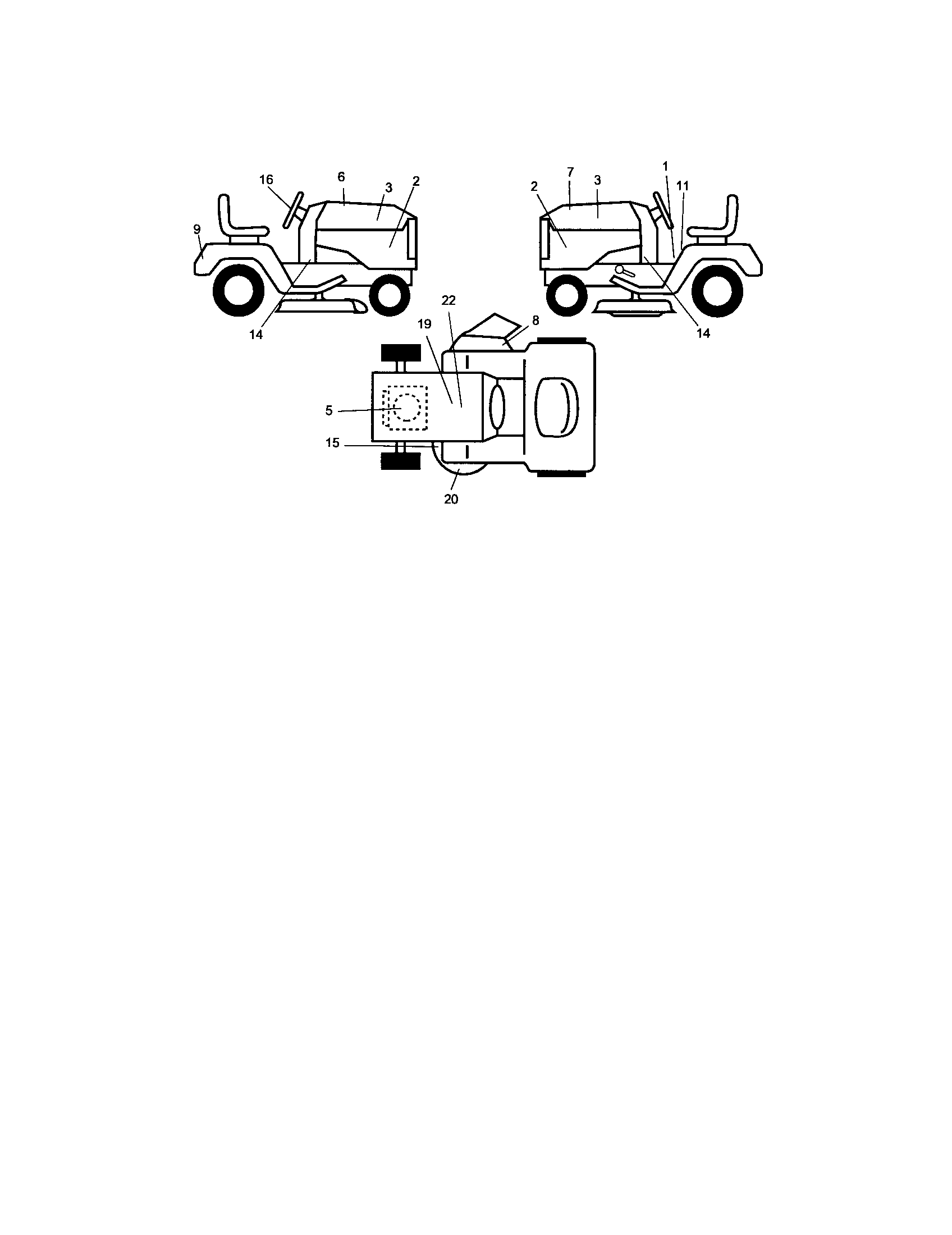 Decals Diagram and Parts List for 917275820  Craftsman Lawn Tractor