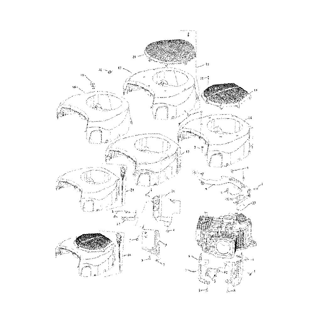 Blower housing Diagram and Parts List for CMXGRAM1130044  Craftsman Lawn Tractor
