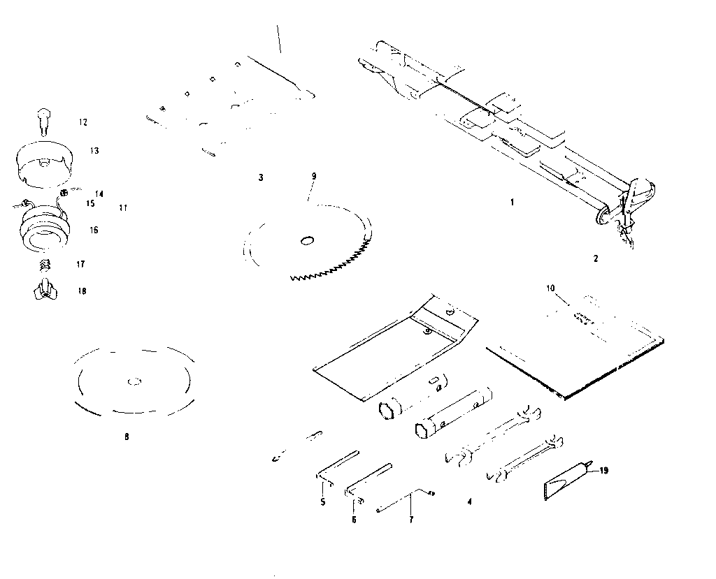 Optional Accessories Diagram and Parts List for 636796241  Craftsman Trimmer