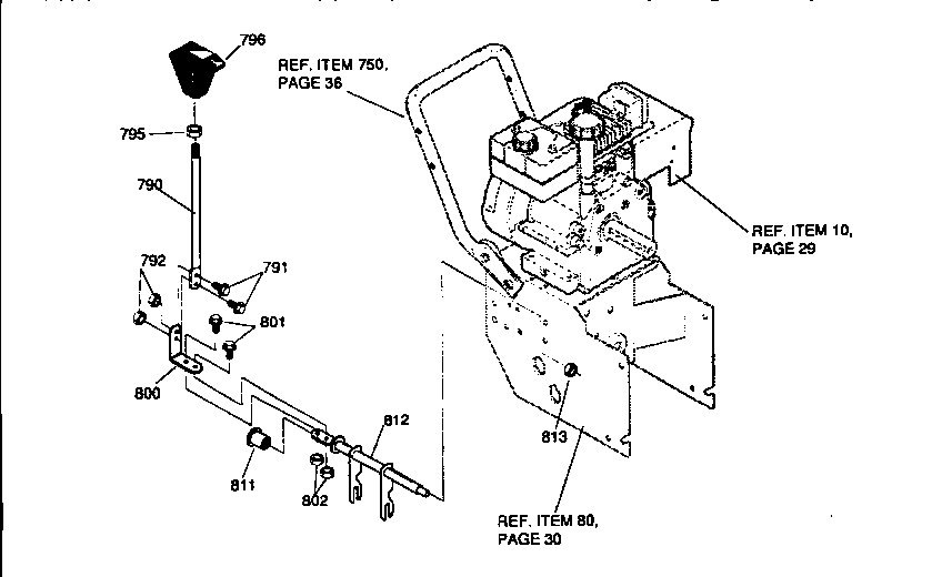 Shift Yoke Diagram and Parts List for 536886610  Craftsman Snow Blower