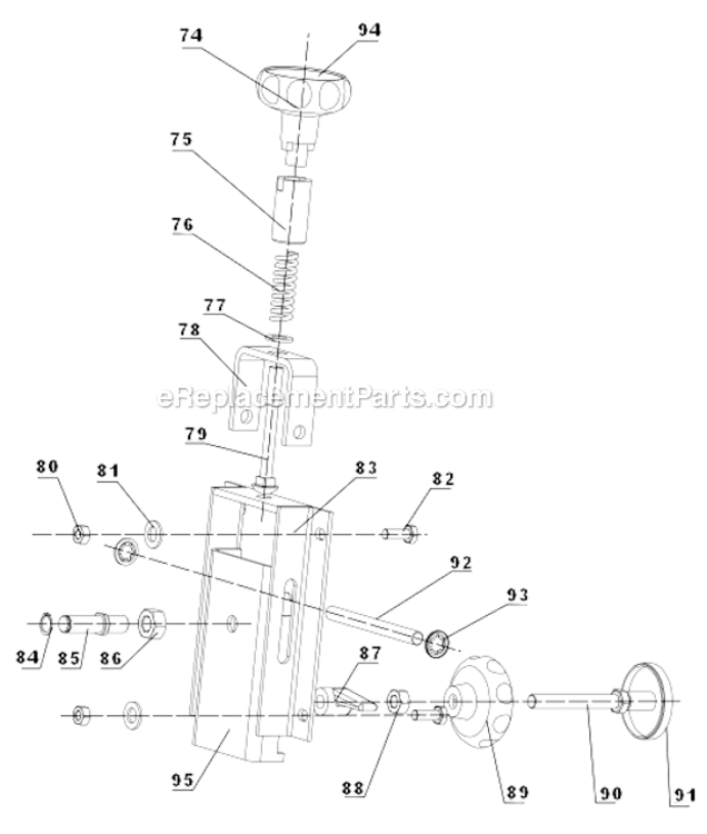 Page D Diagram and Parts List for 1243299  Craftsman Band Saw