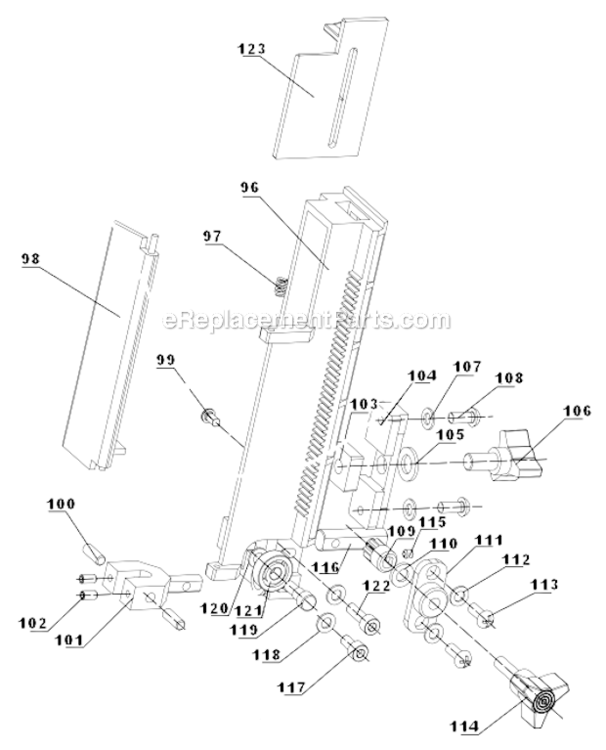 Page E Diagram and Parts List for 1243299  Craftsman Band Saw