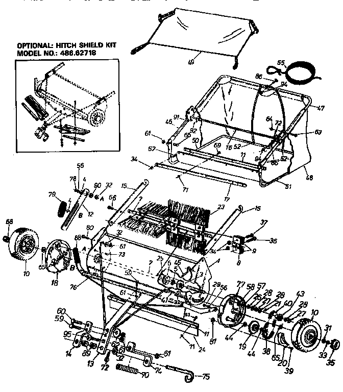 Replacement Parts Diagram and Parts List for 486240384  Craftsman Lawn Tractor