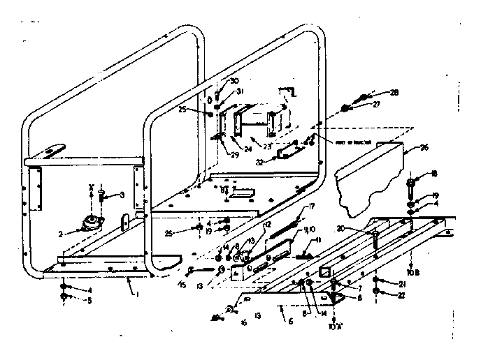 Mounting Base Diagram and Parts List for 580320865  Craftsman Engine