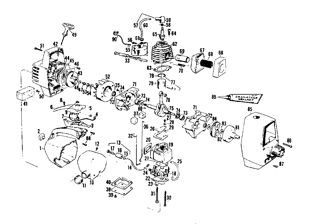 Trimmer Diagram and Parts List for 234795430  Craftsman Trimmer