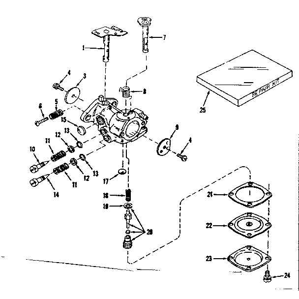 Carburetor No. 630875 (power Products) Diagram and Parts List for 143122081  Craftsman Engine