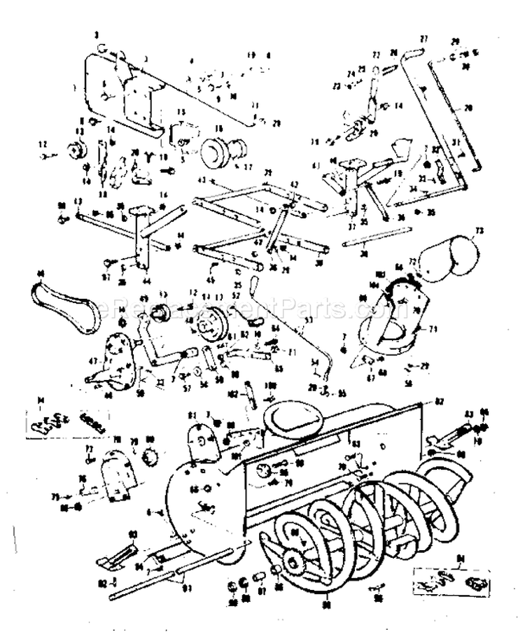 Page C Diagram and Parts List for 13180372  Craftsman Snow Blower