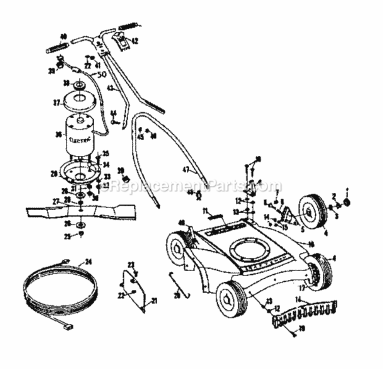 Page A Diagram and Parts List for 13181881  Craftsman Lawn Mower