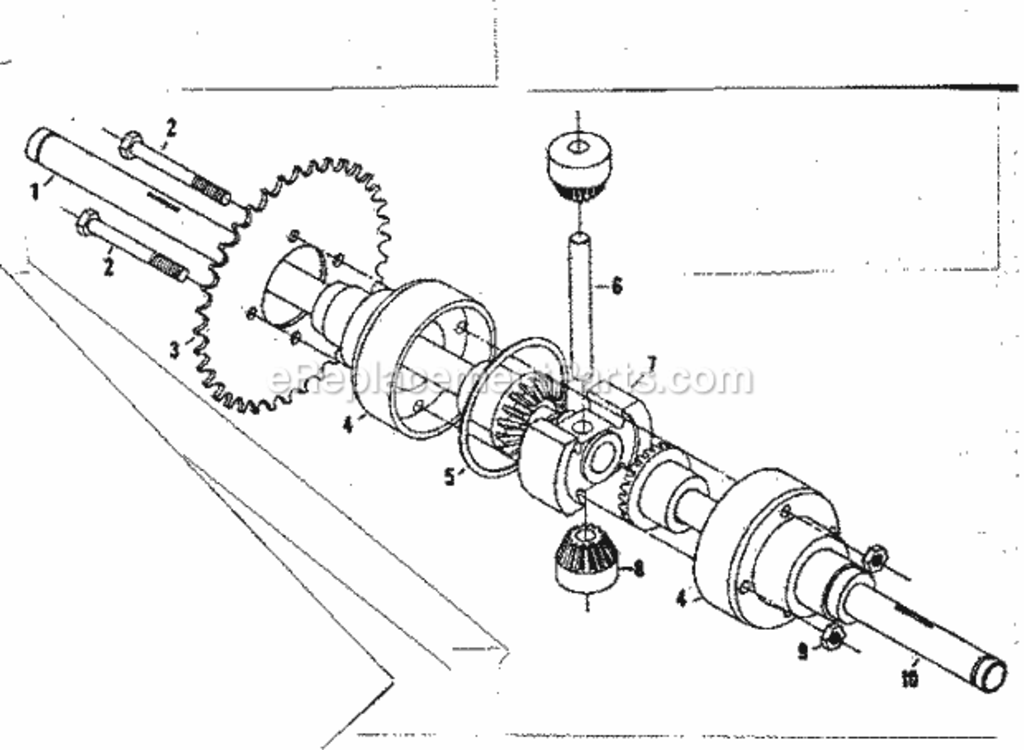 Page D Diagram and Parts List for 1318220  Craftsman Lawn Tractor