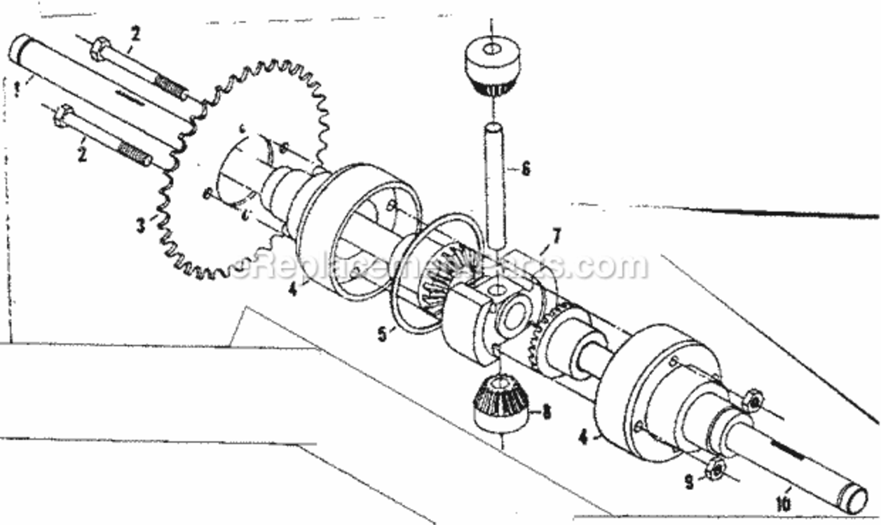 Page C Diagram and Parts List for 1318221  Craftsman Lawn Tractor