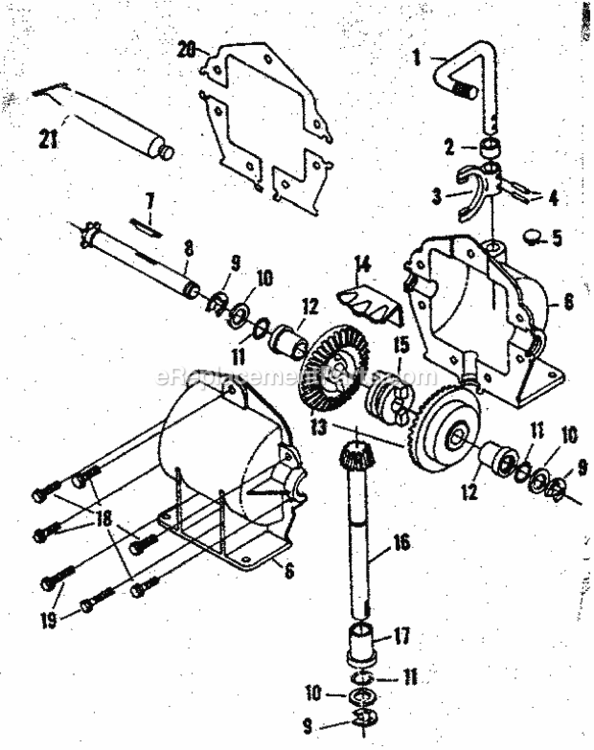 Page E Diagram and Parts List for 1318221  Craftsman Lawn Tractor