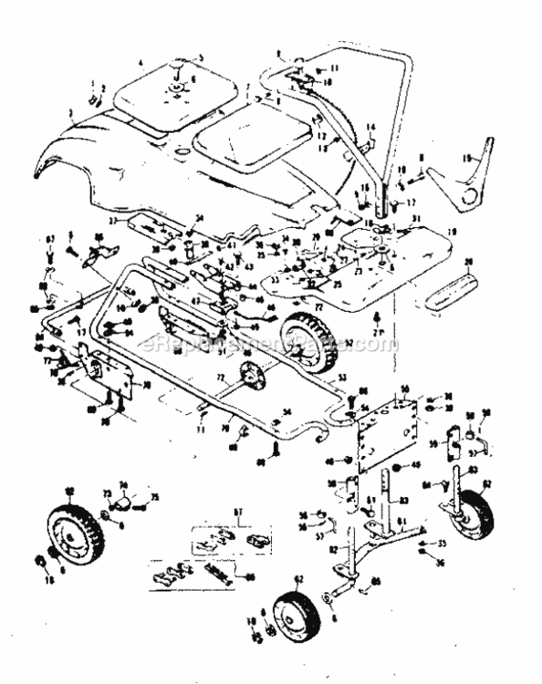 Page A Diagram and Parts List for 1318281  Craftsman Lawn Tractor