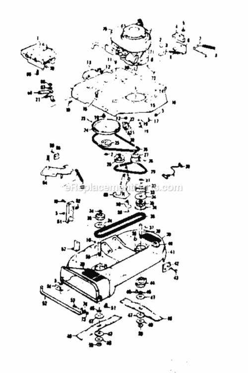 Page B Diagram and Parts List for 1318532  Craftsman Lawn Tractor