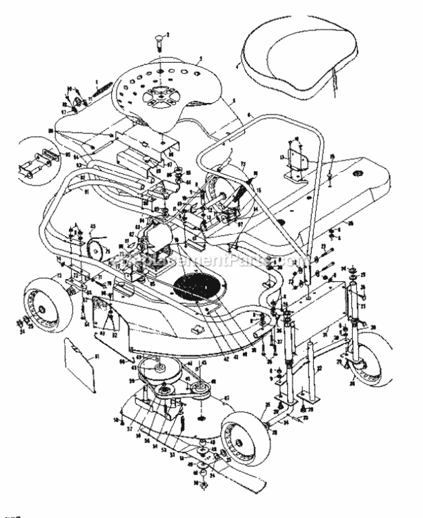 Page A Diagram and Parts List for 13188393  Craftsman Lawn Tractor