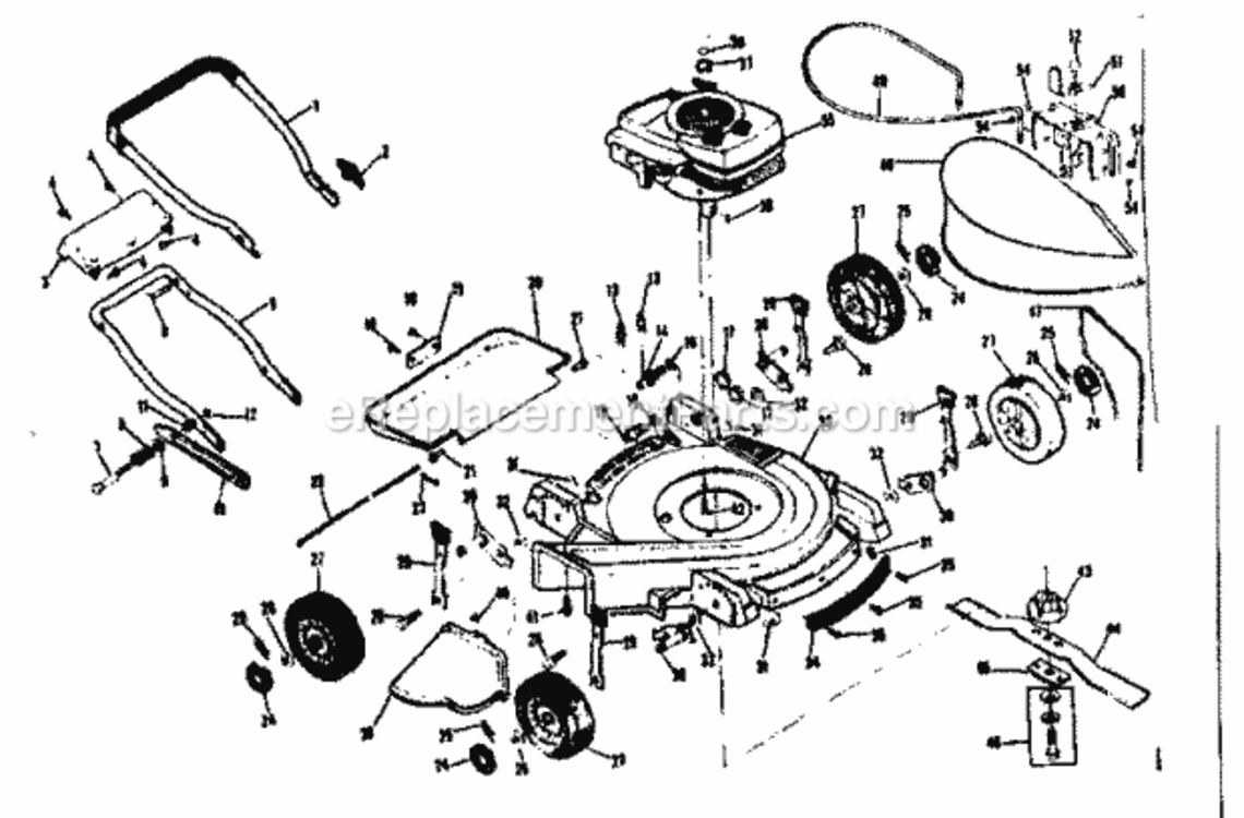 Page A Diagram and Parts List for 131915630  Craftsman Lawn Mower