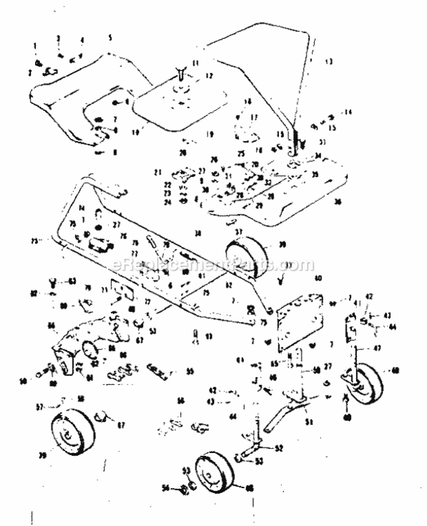 Page B Diagram and Parts List for 13196200  Craftsman Lawn Tractor