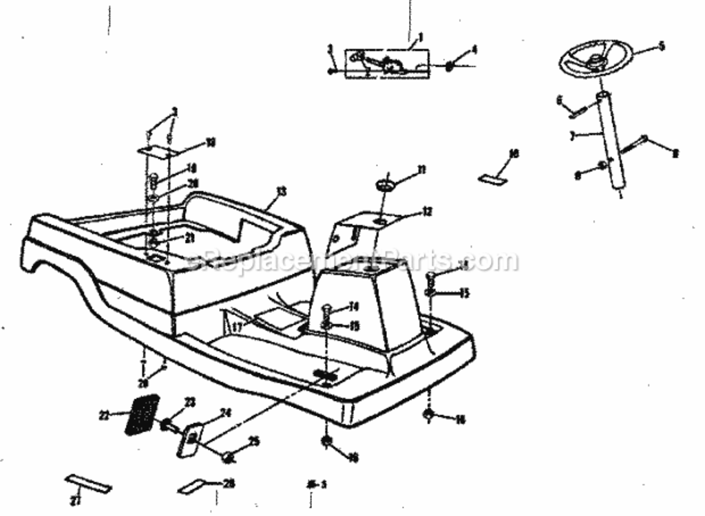 Page D Diagram and Parts List for 131962512  Craftsman Lawn Tractor