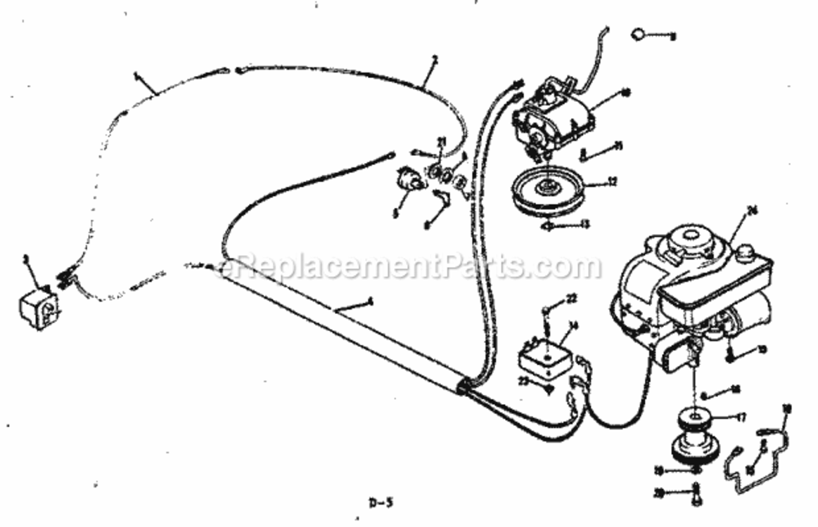 Page C Diagram and Parts List for 131962613  Craftsman Lawn Tractor