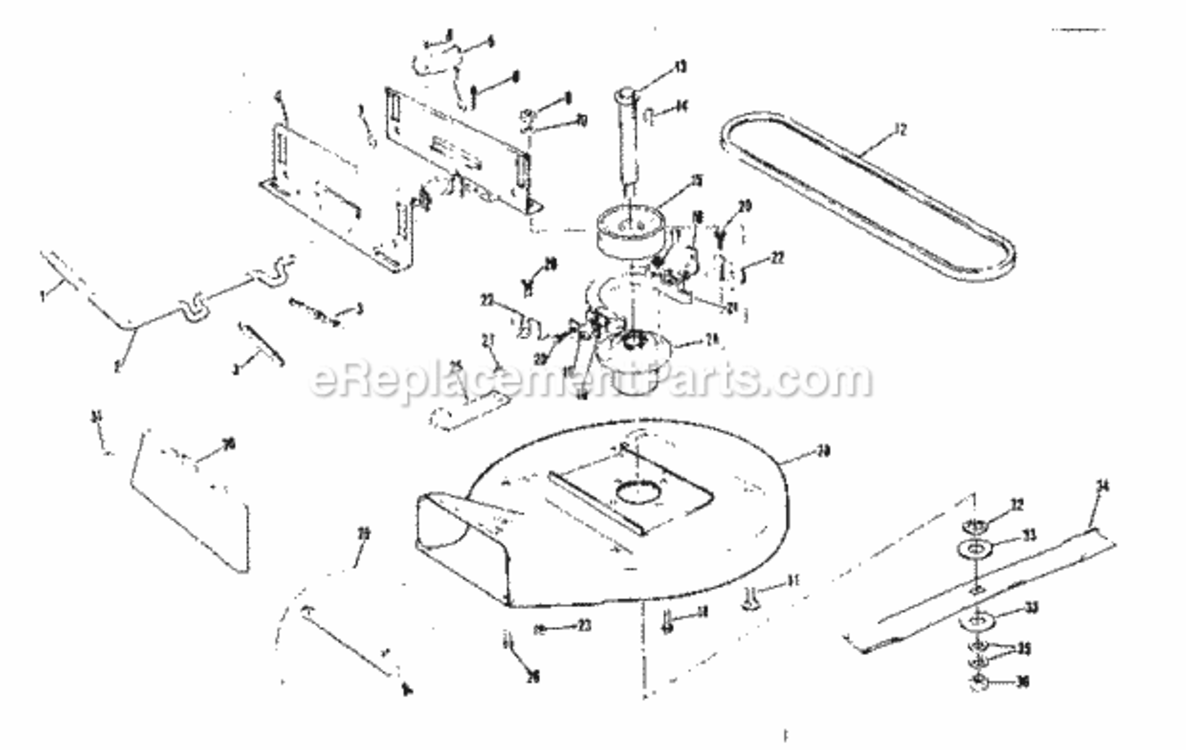 Page C Diagram and Parts List for 13196280  Craftsman Lawn Tractor