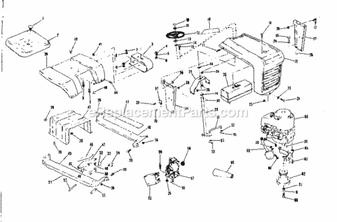 Page A Diagram and Parts List for 13196281  Craftsman Lawn Tractor