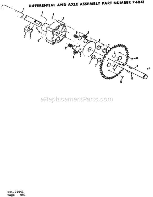 Page I Diagram and Parts List for 131962860  Craftsman Lawn Tractor