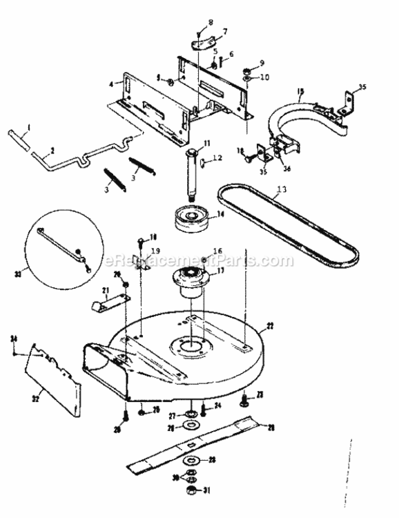Page C Diagram and Parts List for 13196300  Craftsman Lawn Tractor