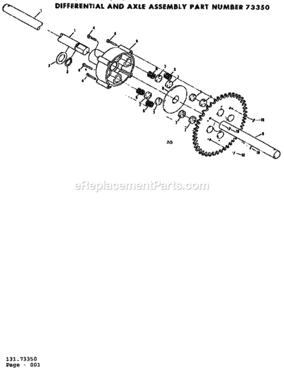 Page G Diagram and Parts List for 131963170  Craftsman Lawn Tractor