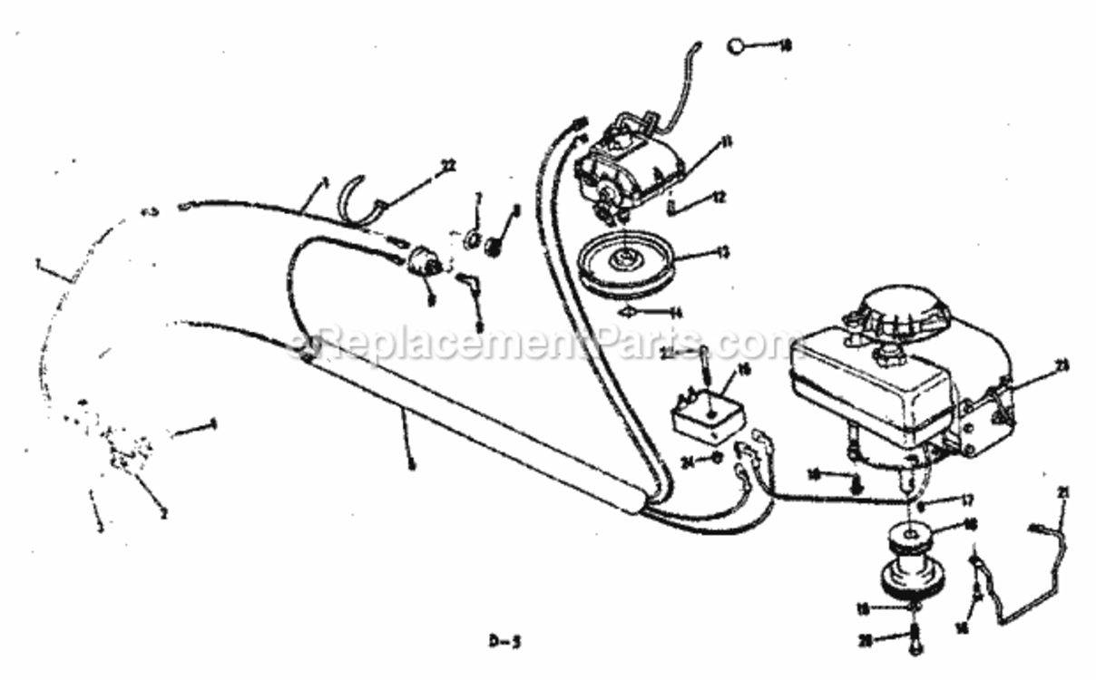 Page C Diagram and Parts List for 131963213  Craftsman Lawn Tractor