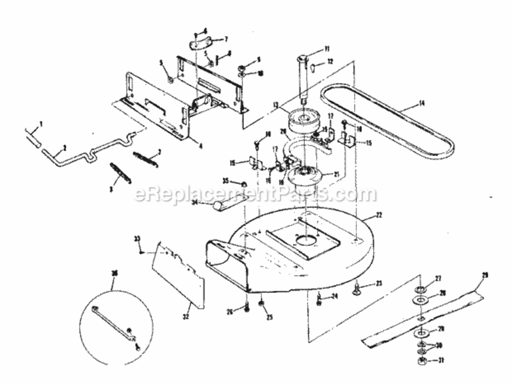 Page C Diagram and Parts List for 13196351  Craftsman Lawn Tractor