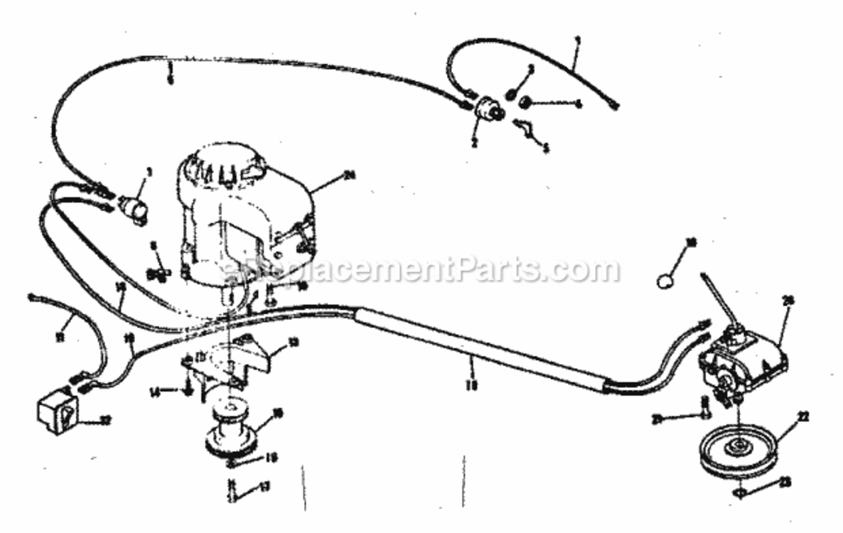 Page D Diagram and Parts List for 13196361  Craftsman Lawn Tractor