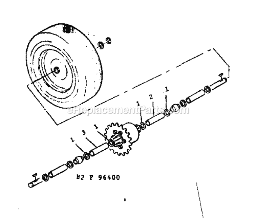 Page B Diagram and Parts List for 13196400  Craftsman Lawn Tractor