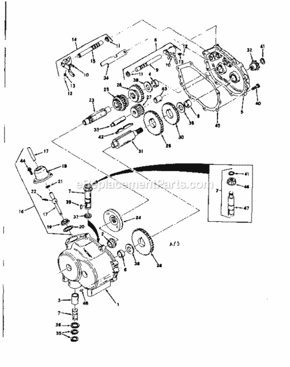 Page E Diagram and Parts List for 13196400  Craftsman Lawn Tractor