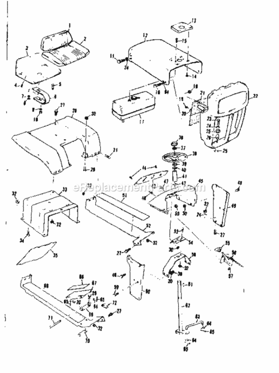 Page A Diagram and Parts List for 13196451  Craftsman Lawn Tractor