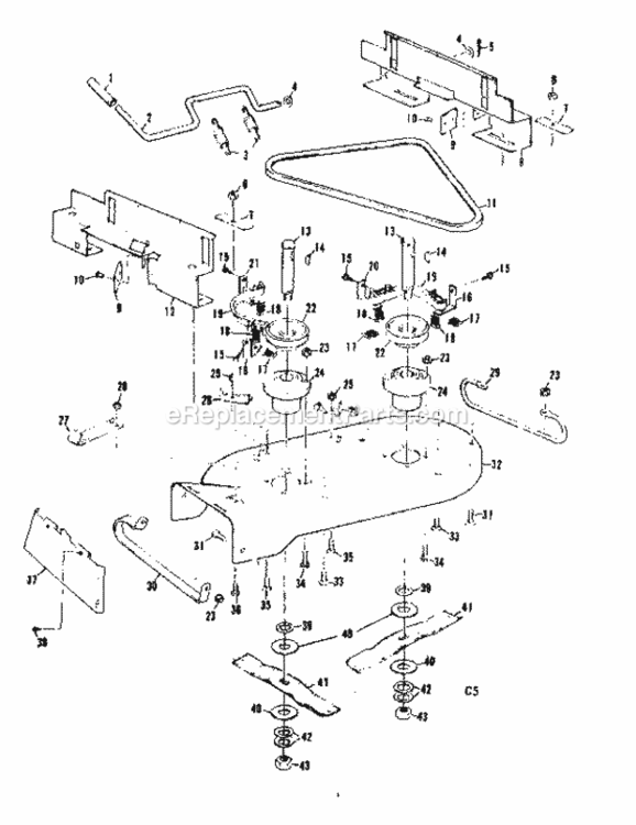 Page D Diagram and Parts List for 13196451  Craftsman Lawn Tractor