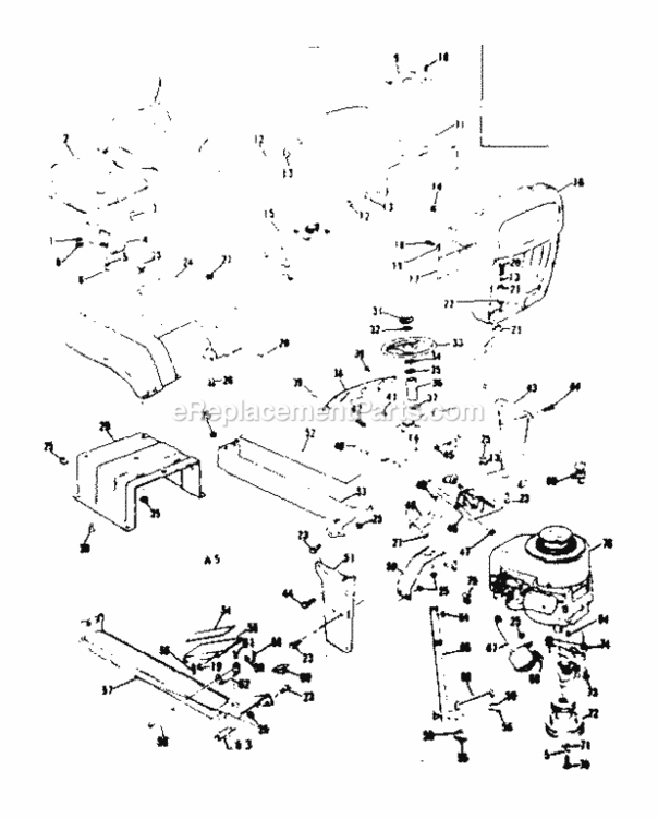 Page A Diagram and Parts List for 13196460  Craftsman Lawn Tractor