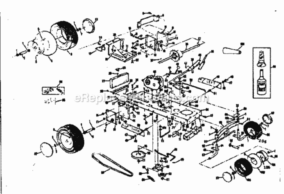 Page B Diagram and Parts List for 13196461  Craftsman Lawn Tractor